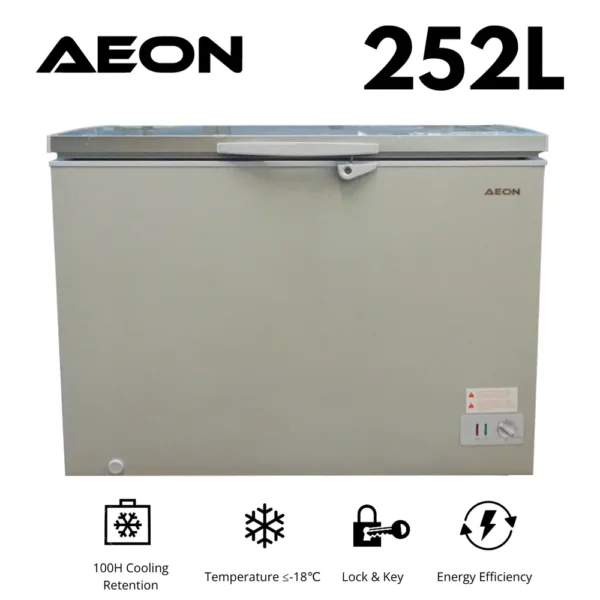 AEON FREEZER 252L R600A SD GREY ACF250GK image