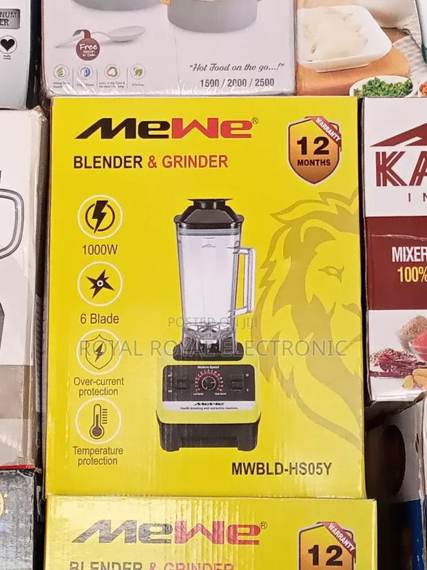 Mewe 1.5L Blender 2000ML Grinder Jar - MWBDR-HS05BK image