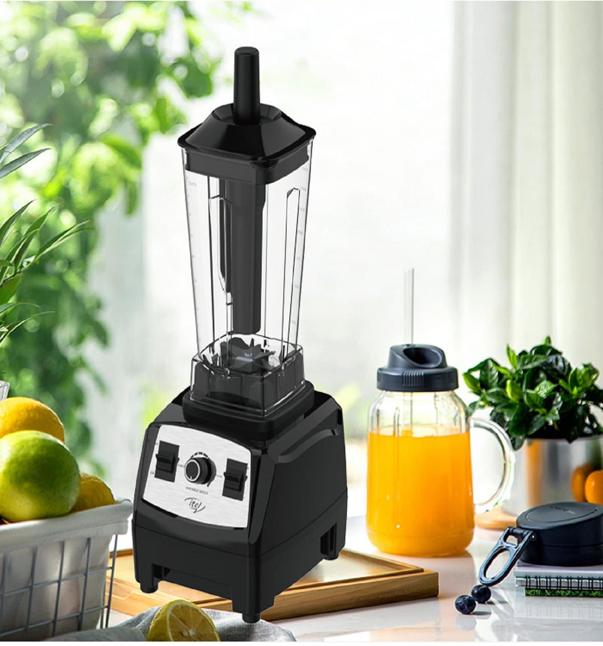 Mewe 1.5L Blender 2000ML Grinder Jar - MWBDR-HS05BK image